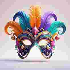 2172 Venetian Carnival Mask Color 3D Model, magic, dragon, serpent, mask, gnome, gorgon, venetian carnival, wild, fox, monster, cat, fair, witch, werewolf, horror, beast, snake, troll, skeleton dance