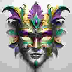 2186 Venetian Carnival Mask Color 3D Model, magic, dragon, serpent, mask, gnome, gorgon, venetian carnival, wild, fox, monster, cat, fair, witch, werewolf, horror, beast, snake, troll, skeleton dance