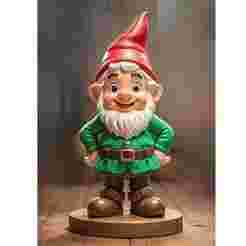 2264 Fairy Tale Gnome - Color Full-Body Figurine on Base, magic, creature, fantasy, wood, faun, gorgon, warrior, wild, fox, monster, cat, dog, fair, witch, werewolf, horror, beast, gothic, troll