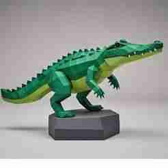 2271 Low Poly Crocodile - Full-Body 3D Model, pug, dachshund, poodle, cat, monkey, bear, beagle, crocodile, lion, fox, bull terrier, pomeranian, galgo, wolf, doberman pinscher, newfoundland, elephant, rooster, german shepherd
