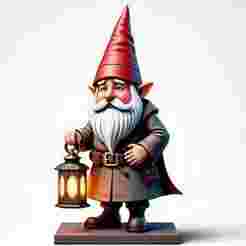 2296 Fairy Tale Gnome - Color Full-Body Figurine on Base, magic, dragon, serpent, wood, gnome, gorgon, warrior, wild, fox, monster, cat, fair, witch, werewolf, horror, beast, snake, troll, skeleton dance