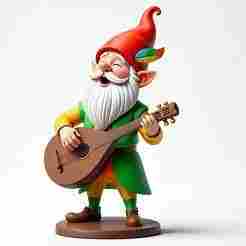 2302 Fairy Tale Gnome - Color Full-Body Figurine on Base, magic, dragon, serpent, wood, gnome, gorgon, warrior, wild, fox, monster, cat, fair, witch, werewolf, horror, beast, snake, troll, skeleton dance