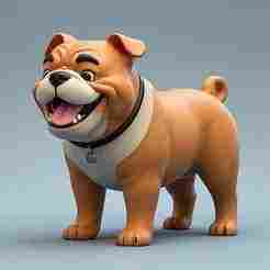 2310 Color Laughing Pug - 3D-Printed Statue, pug, dachshund, poodle, cat, dog, monkey, zebra, animal, armadillo, lion, fox, faun, pomeranian, troll, platypus, majestic, sculpture, fantasy, crocodile