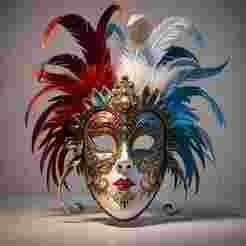 2348 Venetian Carnival Mask Color 3D Model, magic, dragon, serpent, mask, gnome, gorgon, venetian carnival, wild, fox, monster, cat, fair, witch, werewolf, horror, beast, snake, troll, skeleton dance