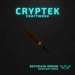 24. 6.8 Western Ammo - Winchester USA - Western Edge: 6.8 Western Winchester Ammo Keychain 3D Print File - Military Ammunition - Rimfire Cartridge type Ammunition