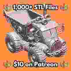 28mm Armored Truck Riveted Panels Chimney Pipes Industrial Wheels MineeForm FDM 3D Print STL File