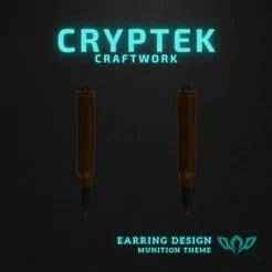 31. 300 Winchester Magnum - Winchester - Magnum Mastery: .300 Winchester Magnum Ammo Earring 3D Print File - Military Ammunition Necklace - Centerfire Cartridge type Ammunition