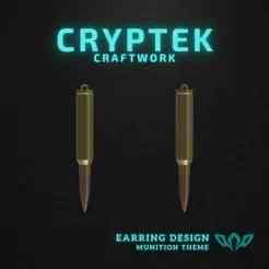 34. .300 PRC (Precision Rifle Cartridge)- Hornady - Pinpoint Power: .300 PRC Hornady Ammo Earring 3D Print File - Military Ammunition Necklace - Centerfire Cartridge type Ammunition