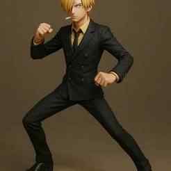 3D Anime-Inspired Fighter Sculpture