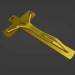 3D Christ Cross - Religious Pendant in STL Format for Jewelry - CRUZ DALI
