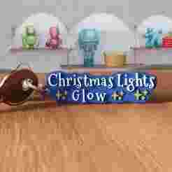 3D Christmas Lights Glow Star Keychain STL File - 466
