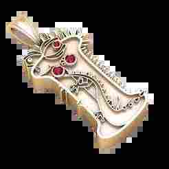 3D   Diamond Pendant 3D Printable Model