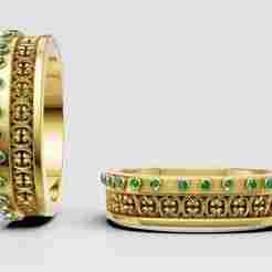 3D Gold Bracelet Pendant  3d printable model