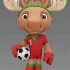 3D Keychain Maple the Moose – FIFA World Cup 2026 Mascot (Articulated Neck)