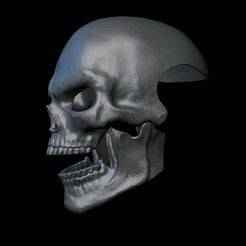 3D Printable Articulated Skull Mask with Movable Jaw – Cosplay, Halloween & Costume Prop