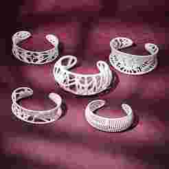 3d Printable Bracelet Design, Cuff Bracelet STL File SLS 3d Printing, Modern Jewelry Design, STL Model File, Jewelry Making STL