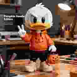 3D Printable Donald Duck Pumpkin Hoodie Figure