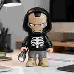 3D Printable Iron Man Skeleton Hoodie Figure
