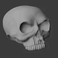 3D Printable Skull Ring – Gothic, Fantasy, Halloween Jewelry