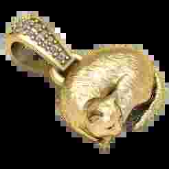 3D Printable Sleeping Cat Pendant