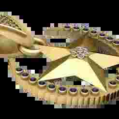 3D Printable Star and Horseshoe Pendant