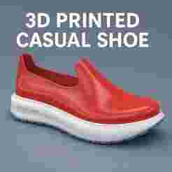 3D Printed Casual Slip-On Shoe - Lightweight & Stylish