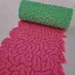 3D rolling pin with brain texture - ideal for cookies, fondant and Halloween
