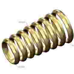 4mm wide chamfered sides comfort fit rounded wedding band 3D print model