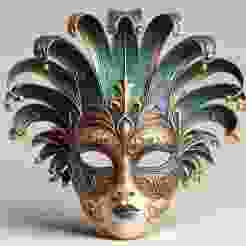 621 Venetian Carnival Mask Color 3D Model, magic, dragon, serpent, mask, gnome, gorgon, venetian carnival, wild, fox, monster, cat, fair, witch, werewolf, horror, beast, snake, troll, skeleton dance