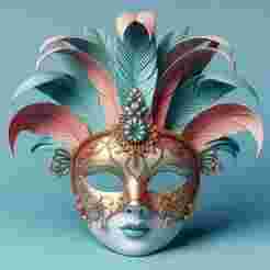 715 Venetian Carnival Mask Color 3D Model, magic, sculpture, fantasy, wood, base, sword, warrior, wild, low poly, dragon, dnd, cat, monster hunter, monster, dog, godzilla, fair, pug