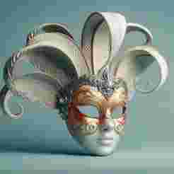 716 Venetian Carnival Mask Color 3D Model, magic, sculpture, fantasy, wood, base, sword, warrior, wild, low poly, dragon, dnd, cat, monster hunter, monster, dog, godzilla, fair, pug