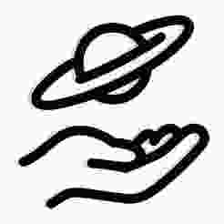 A hand holding a tiny galaxy 1 - 2D/3D Wall Art STL+SVG For CNC Router, Plasma, Waterjet, Laser & 3D Printer