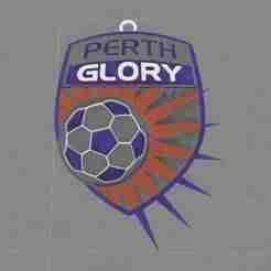 A-League Perth Glory FC  keychain badge color printable and renderable