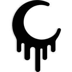 A moon melting like ice cream 3 - 2D/3D Wall Art STL+SVG For CNC Router, Plasma, Waterjet, Laser & 3D Printer