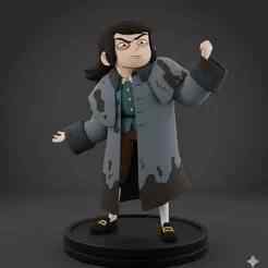 abaddon with muddy coat - haunted hotel (Netflix series) - el hotel embrujado