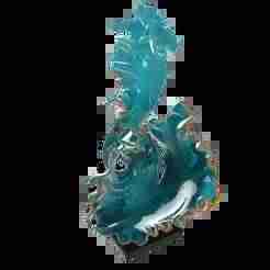 Abstract Splash Sculpture “Ocean Bloom” – Decorative Art Statue – STL for 3D Printing