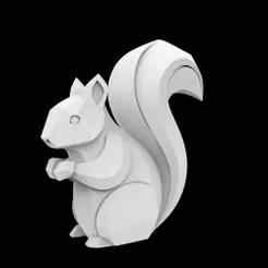 Abstract Stylized Squirrel 3D Print Model