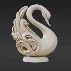 abstract swan decoration