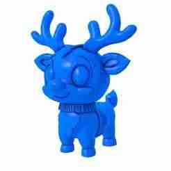 Adorable Cartoon Reindeer / Reindeer For Christmas / dorable Reindeer In Christmas Outfit / Cute Christmas
