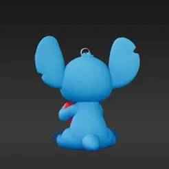 Adorable Chibi Blue Alien Hugging Heart Keychain 3D Print Model - Cute Cosmic Companion Charm