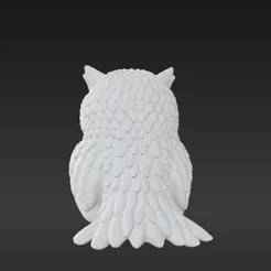 Adorable White Messenger Owl Figurine STL - 3cm Plump Fantasy Bird Pendant for 3D Printing