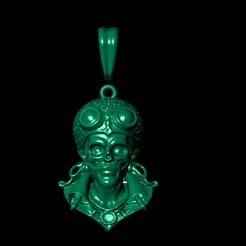 alien head charm