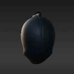 Alien Symbiote Face Keychain - Creepy Mask 3D Print Model with Dripping Saliva & Fangs