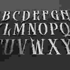 Alphabet of charms, for necklaces or key chains.