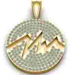 "Alpine Brilliance" – 3D Printable Diamond-Cut Mountain Pendant