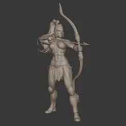 Amazon Archer – Fierce Warrior Woman 3D Print Model