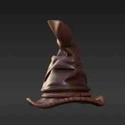 Ancient Deciding Hat Miniature Keychain - Realistic Crumpled Leather-Look Enchanted Relic for Fantasy Fans