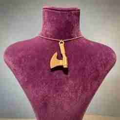 🔱✨ Ancient Slavic Axe Necklace – Shiny PLA Silk Pendant ✨🪓
