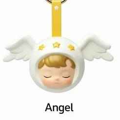 Angel Keychain - Cute Kawaii Angel Wings Charm | 3D Printable