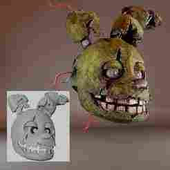 Animatronic Springtrap Mask for Cosplay